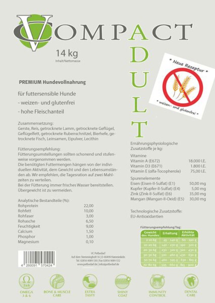 Ersatz Adult 22/11 - 14 kg *neu* weizenfrei