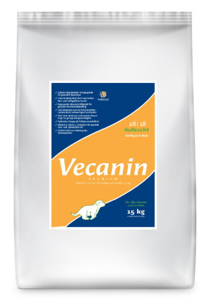 Vecanin Premium Aufzucht Welpen Geflügel & Reis 28/18, 14 kg