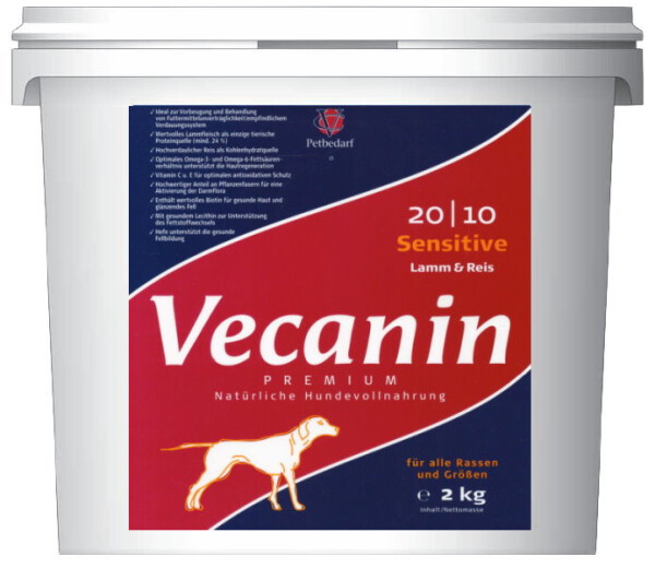 Vecanin Sensitive Lamm & Reis 20/10  - 2 kg