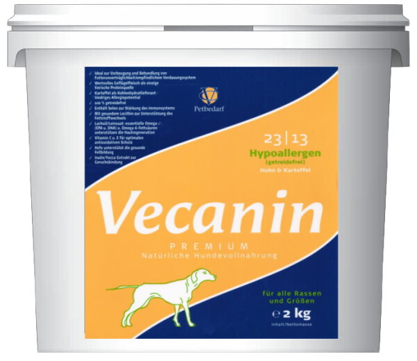 Vecanin Premium Hypoallergen Huhn & Kartoffel 25/16 - 2 kg