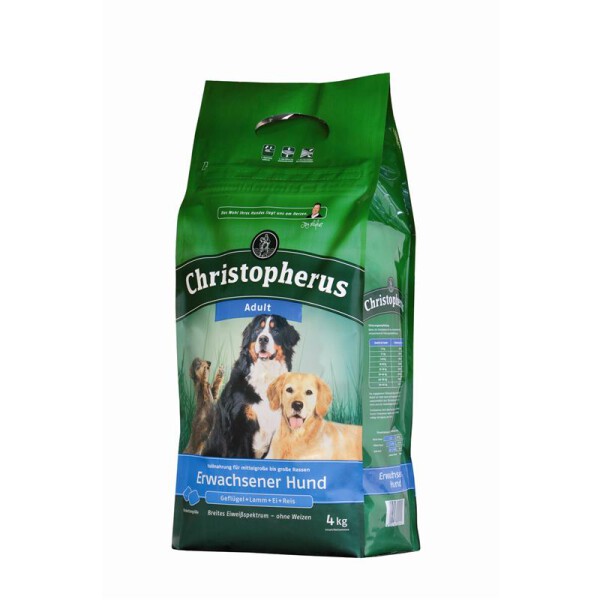Christopherus Erwachsener Hund Gefl&uuml;gel,Lamm, Ei & Reis 12kg
