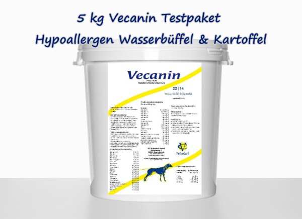 4,5 kg Vecanin Testpaket Hypoallergen Wasserbüffel & Kartoffel 22/12