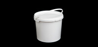 10 x Eimer 5,5 Liter weiss mit Deckel und Henkel...