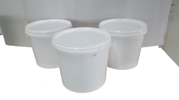 10 x Eimer 12,5 Liter weiss mit Deckel und Henkel Originalitätsverschluss