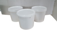 10 x Eimer 12,5 Liter weiss mit Deckel und Henkel...